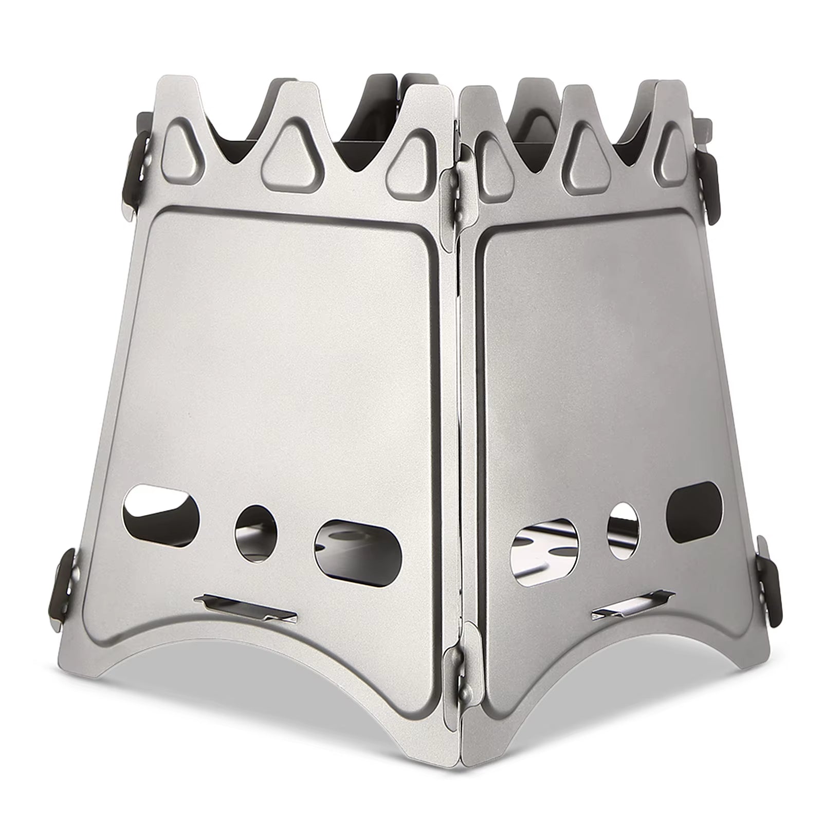 Lixada Compact Folding Titanium Wood Stove for Outdoor Camping Cooking Picnic Wood Burner Camping Accessories and Equipment