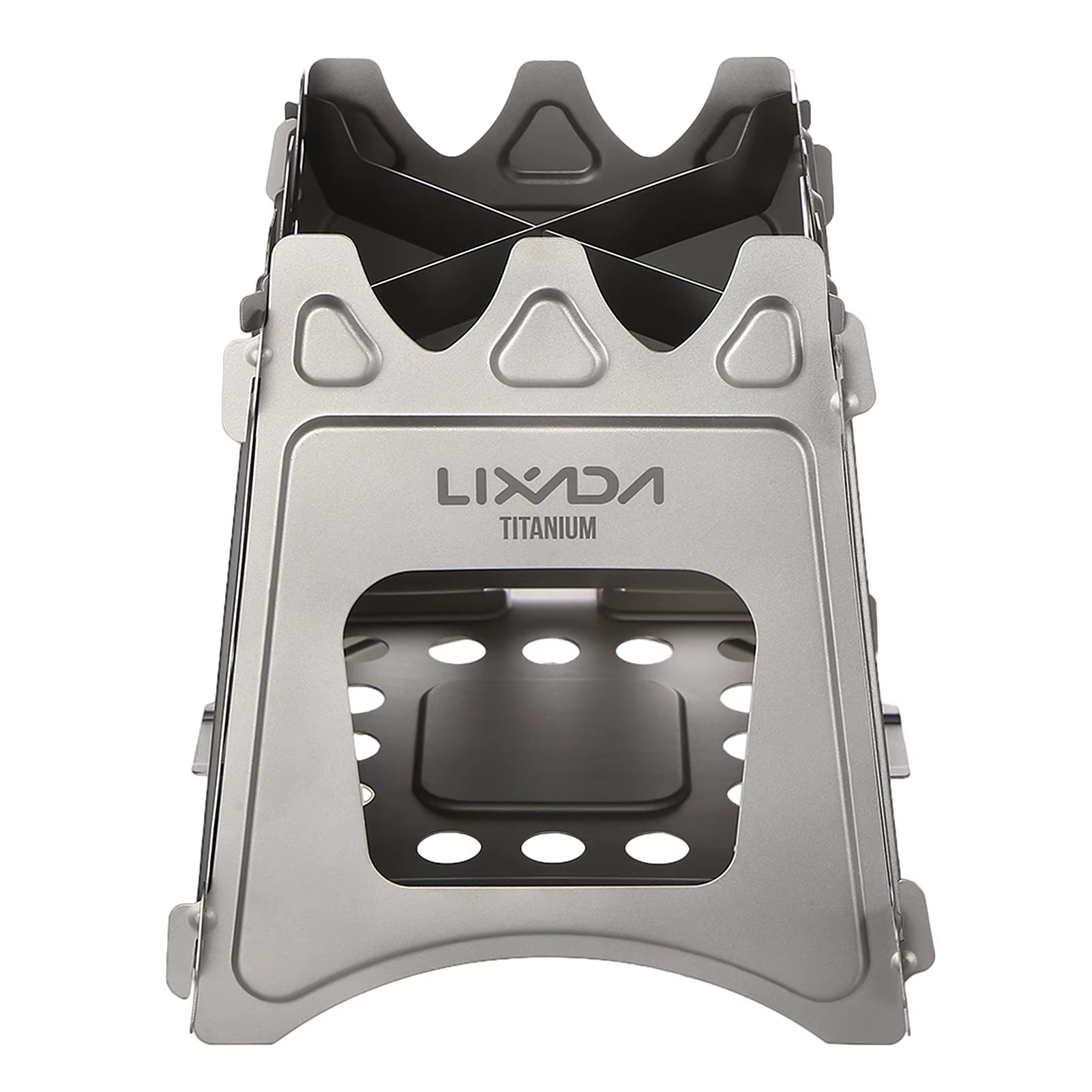Lixada Compact Folding Titanium Wood Stove for Outdoor Camping Cooking Picnic Wood Burner Camping Accessories and Equipment