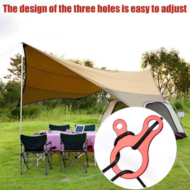 Ultralight Aluminum Guyline Tensioner (3-Hole Design)