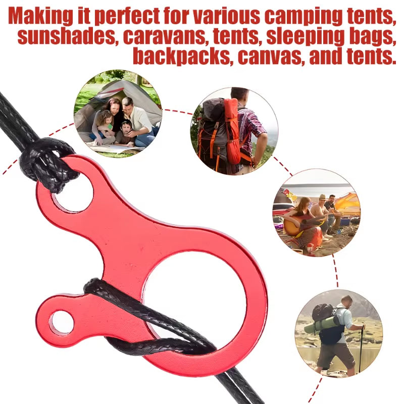 Ultralight Aluminum Guyline Tensioner (3-Hole Design)