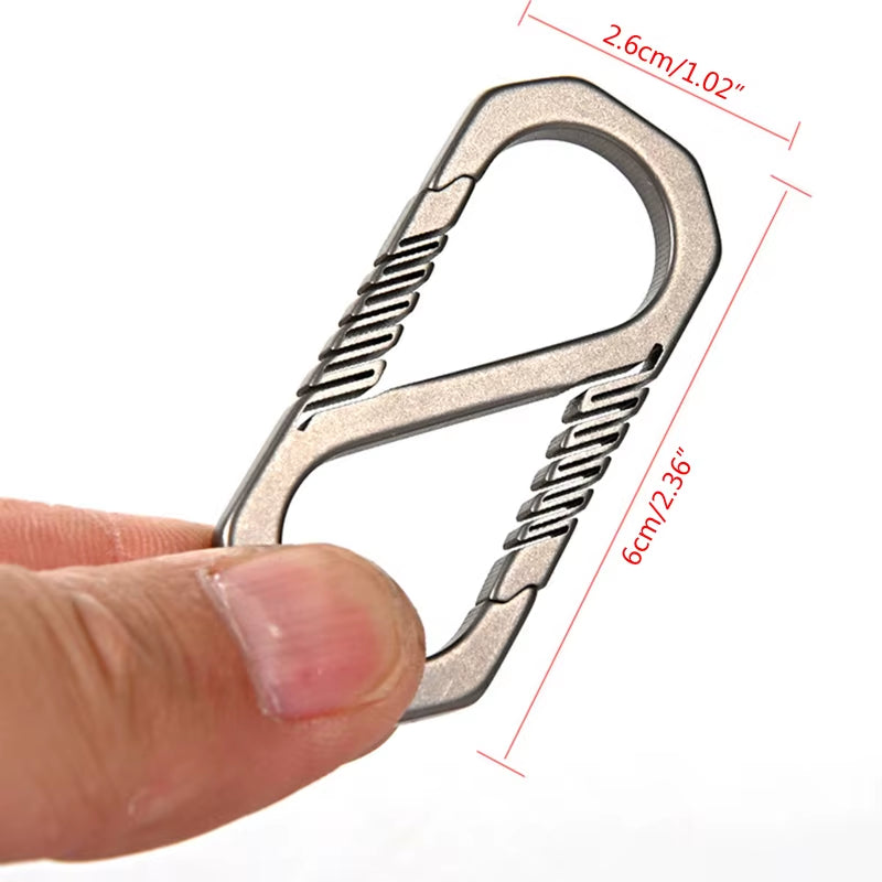 Have you ever had a Carabiner break on you going down the trail and suddenly you have one shoe? Not anymore, these Titanium alloy Carabiners are made of Aircraft grade Titanium alloy and designed in a single piece to prevent malfunctions!