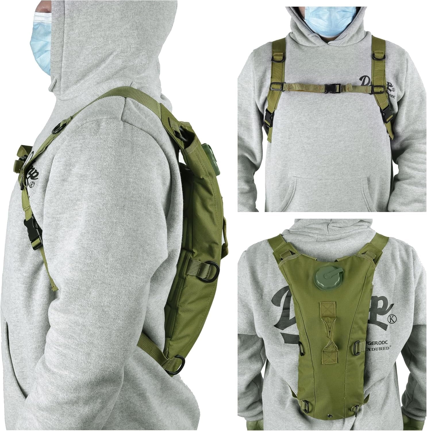 3L Water Bladder Bag Hiking Camping Hydration Backpack Outdoor