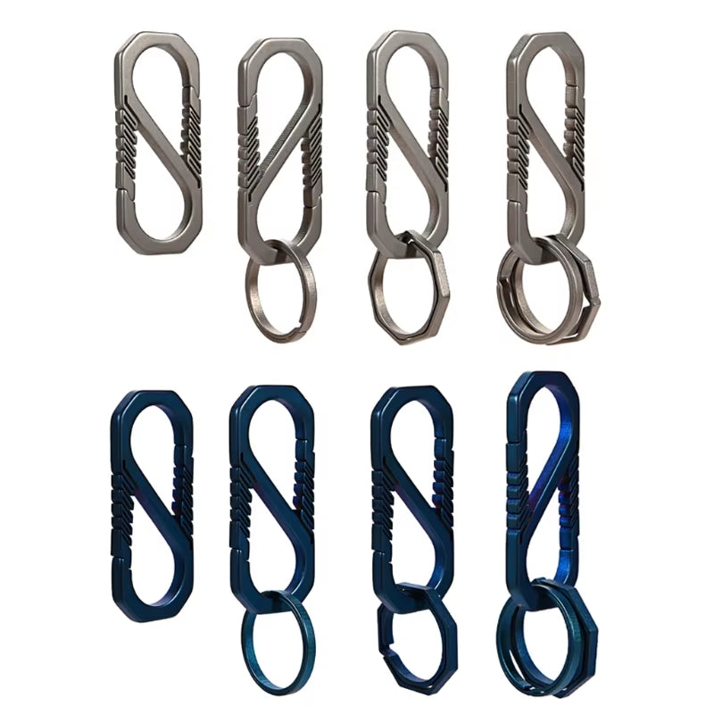Have you ever had a Carabiner break on you going down the trail and suddenly you have one shoe? Not anymore, these Titanium alloy Carabiners are made of Aircraft grade Titanium alloy and designed in a single piece to prevent malfunctions!